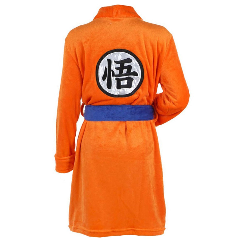 Anime Bathrobe Cosplay Son Goku Costume Man Women Dragon Ball Bath Robe Sleepwear Plush Robe Children Pajamas