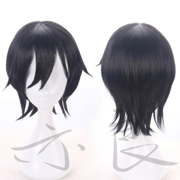 Angel of Death Zack Isaac Foster Cosplay Wig for Man Boys Short Straight  Anime Party Wig Synthetic Hair Black : : Beauty