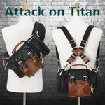 Load image into Gallery viewer, Anime Attack on Titan Backpack Canvas Rucksack Crossbody Shingeki no kyojin Traval Shoulder Messenger Bag Cosplay Handbag Gift
