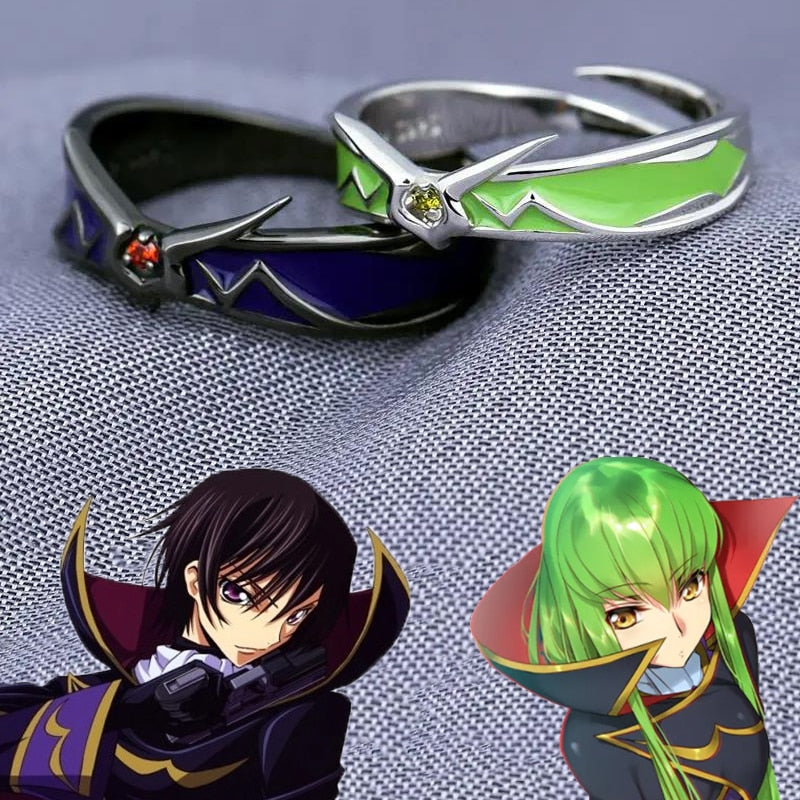 Anime Code Geass Ring Lelouch Adjustable Cosplay Unisex Couple Lover Rings Prop Jewelry Gift Accessories