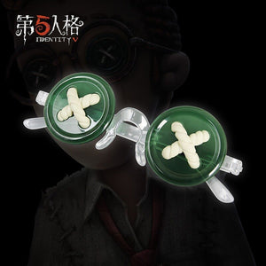 Game Eyewear Identity V Doctors Gardener Cosplay Costumes Cross Printed Glasses Carnaval Party Online Show Funny Props