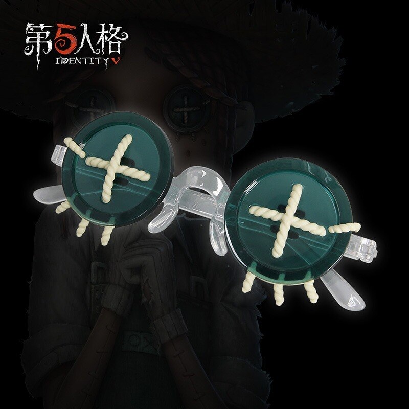 Game Eyewear Identity V Doctors Gardener Cosplay Costumes Cross Printed Glasses Carnaval Party Online Show Funny Props
