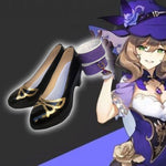 Load image into Gallery viewer, Anime Genshin Impact Mondstadt Lisa Princess Shoes Women Girls Student High Heels Shoes Xmas Gifts Cosplay Props
