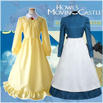 Load image into Gallery viewer, Anime Howl&#39;s Moving Castle Cosplay Costumes Sophie Hatter Dress Blue Yellow Green Uniforms For Women Halloween
