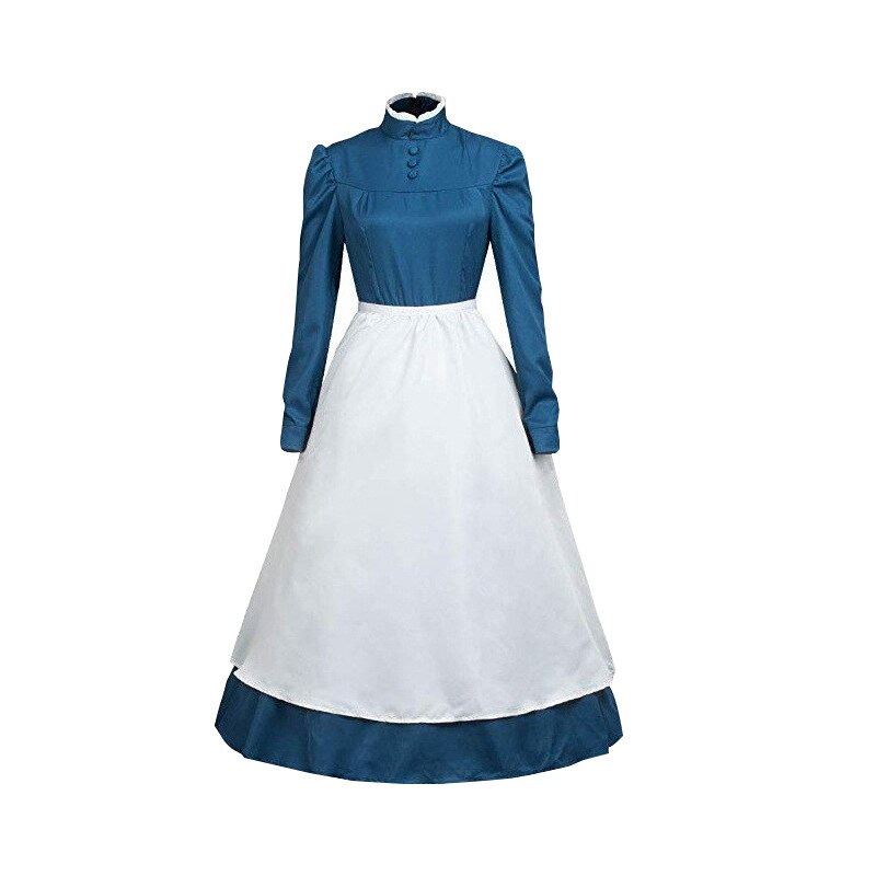 Anime Howl's Moving Castle Cosplay Costumes Sophie Hatter Dress Blue Yellow Green Uniforms For Women Halloween