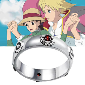 Anime Howl's Moving Castle Ring Hayao Miyazaki Cosplay Howl Sophie Metal Adjustable Unisex Rings Jewelry Prop Accessories Gift