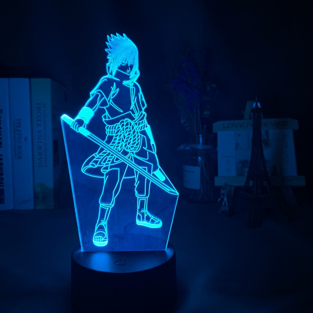 Kids Cadeau Anime Naruto Sasuke Night Light Touch Sensor Chambre 3d  Illusion Night Light Ledanime Lampe Colorée Télécommande Night Light Home  Gadgets