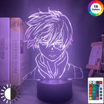 Load image into Gallery viewer, Anime My Hero Academia Shoto Todoroki Face Design Led Night Light Lamp for Kids Child Boys Bedroom Decor Acrylic Table Lamp Gift
