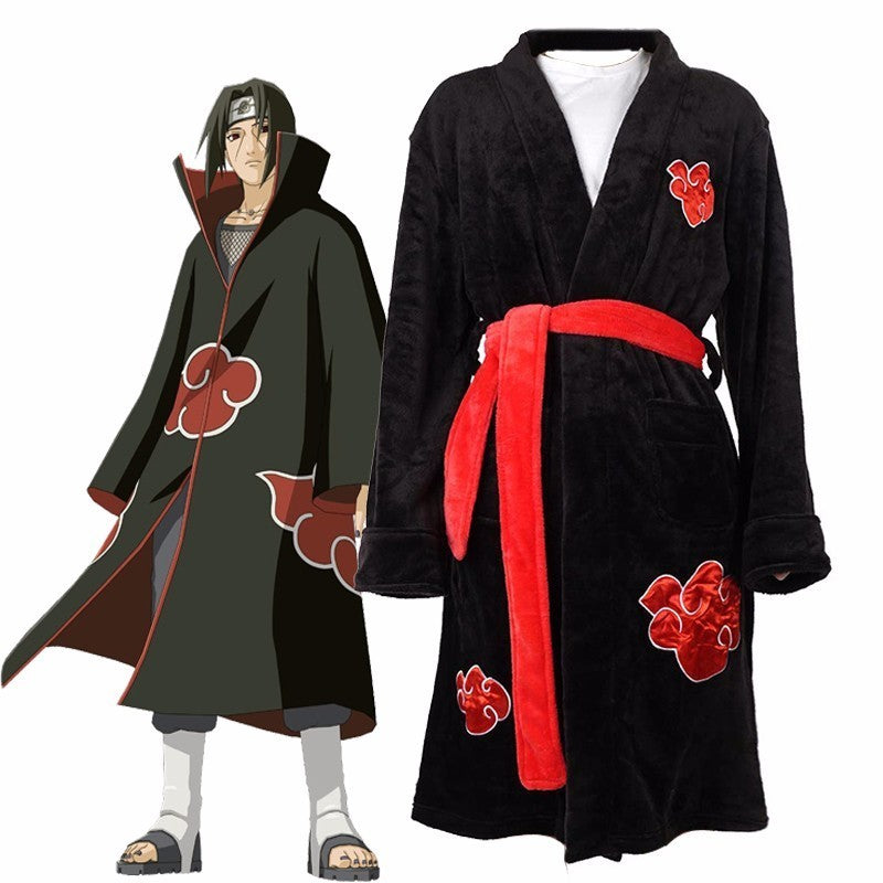 Anime Naruto Cosplay Costume Akatsuki Cloak Naruto Uchiha Itachi
