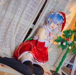 Load image into Gallery viewer, Re Zero Kara Hajimeru Isekai Seikatsu REM Remu RAM Ramu Christmas Cosplay Costume - fortunecosplay
