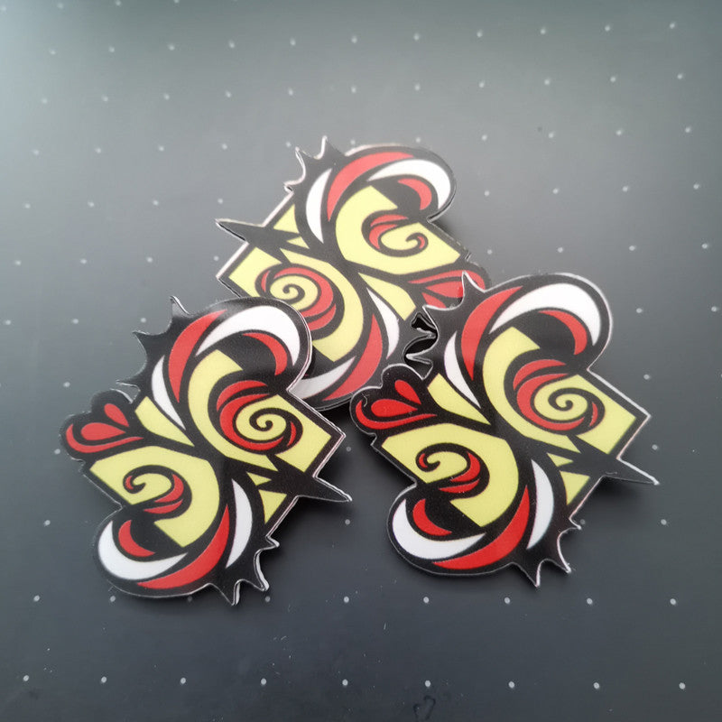 Anime SK∞ SK8 the Infinity Reki Kyan Miya Langa Metal Badge Pin Cosplay Prop Cherry Blossom