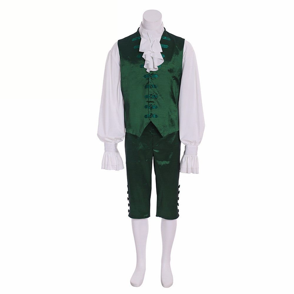 Musical Hamilton Lin Manuel  Colonial Red Green outfit Cosplay Costume Custom Made