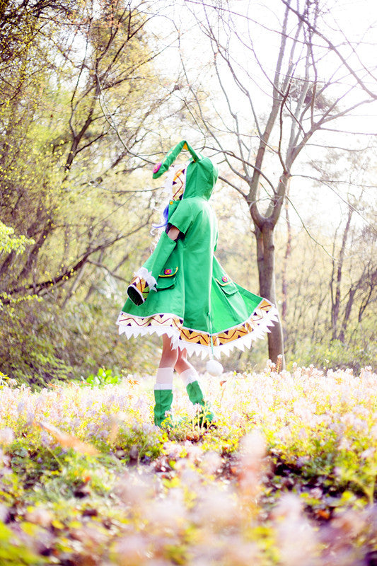 cosfun Date A Live Yoshino Himekawa Cosplay Costumes W Green Hooded