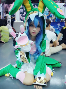 Date A Live Yoshino Cosplay Costume Green Hooded Coat Halloween Costumes for Women Coat+Shoes+Plush Toy S-XL/Custom Made