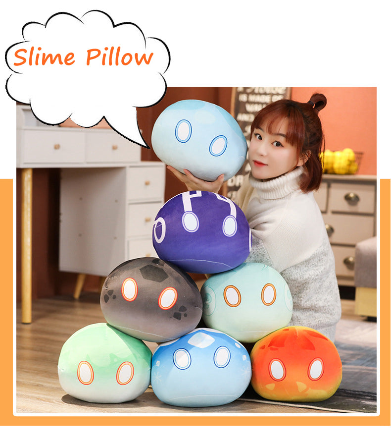 Game Genshin Impact Cosplay Slime Plush Pillow Project Elements Stuffed Soft Plush Toy Kids Boys and Girls Gifts