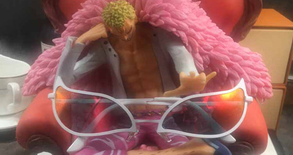 One Piece Doflamingo Sunglasses Cosplay Decorative Glasses Men And Women  Trendy Fashion Personality Sunglasses Super Cool Gifts