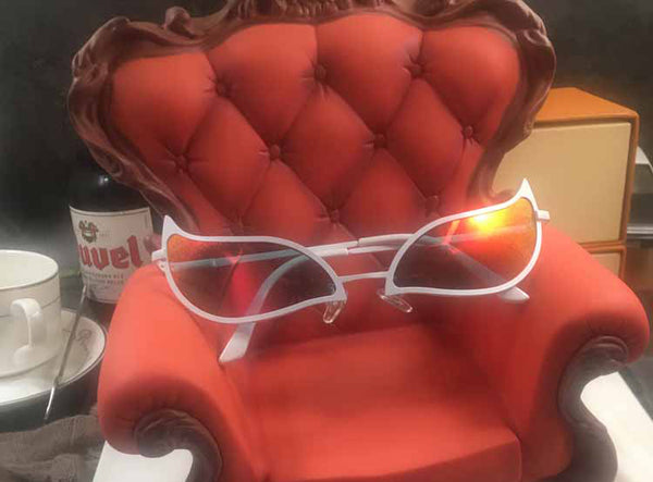Wholesale Anime One Piece Donquixote Doflamingo Joker Sunglasses Men Women  cosplay Accessories Glasses with Glasses box