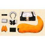 Load image into Gallery viewer, Fate/EXTELLA Tamamo no Mae Maid Dress Cosplay Costume
