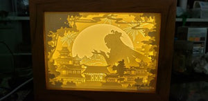 Game Genshin Impact Ningguang Led Paper Carving Lamp Official Product Night Lights Figurine Toy Qunyu Pavilion Covering The Moon