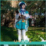 Load image into Gallery viewer, Game Genshin Impact Project VENTI Cosplay Costume Fancy Outfits
