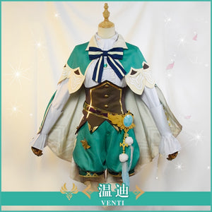 Game Genshin Impact Project VENTI Cosplay Costume Fancy Outfits