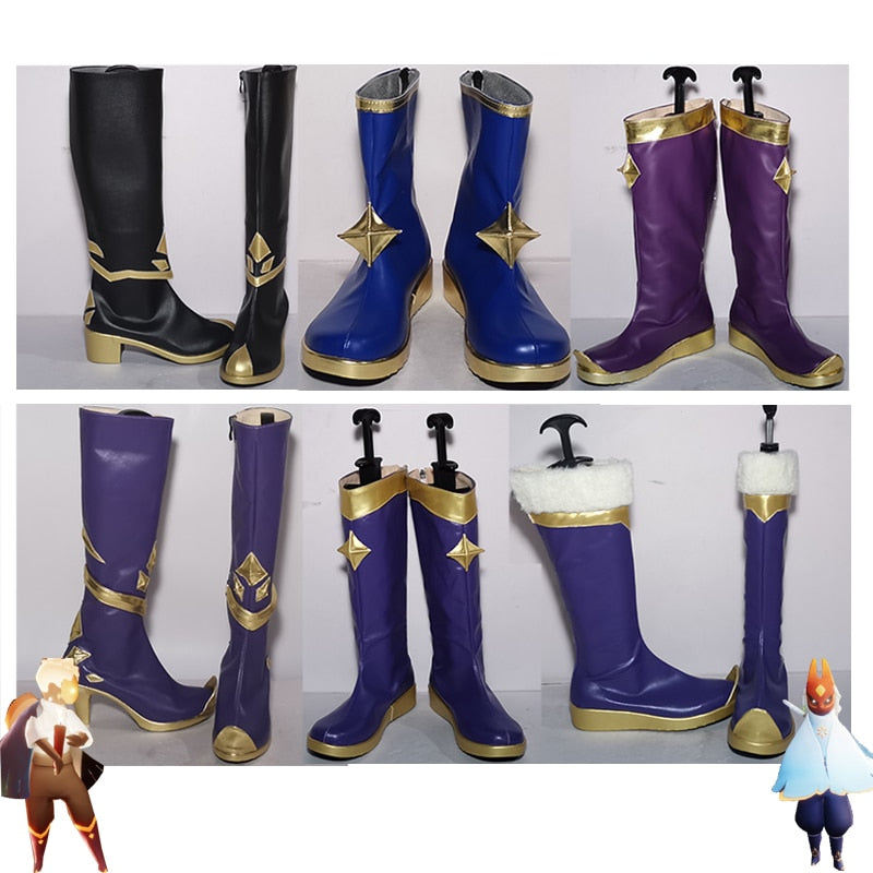 Game Sky: Light Awaits Shoes Sky Children of Light Cosplay Props Accessories Halloween Carnival PU Leather Boots Custom Made