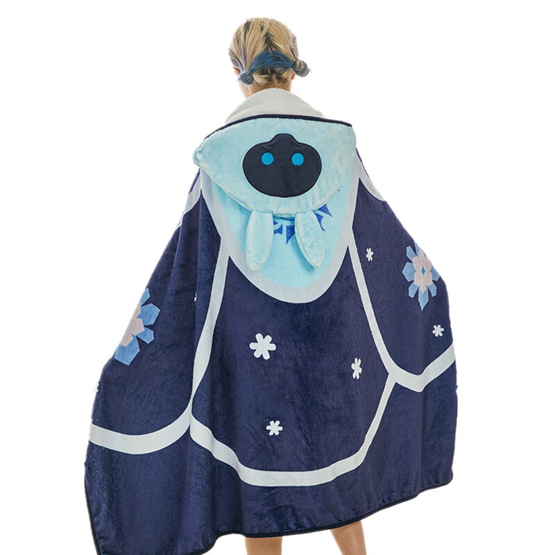 Genshin Impact Cryo Abyss Mage Cospaly Costume Cloak Hoodies Flannel Warm Easy Wear Coat Cape Blanket Christmas Present