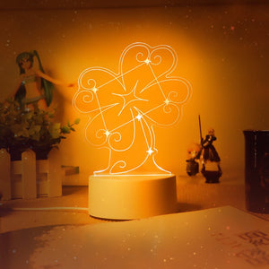 Genshin Impact klee keqing wenti Constellation Night Light Adjustable Color Temperature USB Desk Lamp Birthday Gift