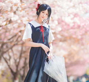 Kaguya-sama: Love Is War Shinomiya Kaguya Fujiwara Chika School Uniform Outfit Cosplay Costumes