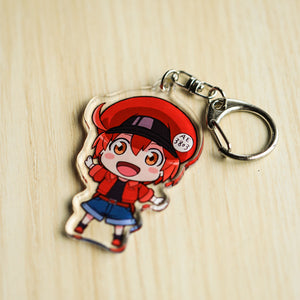 Cells At Work Keyring White Blood Cell Killer T Cell Platelet Acrylic Keychain Charm