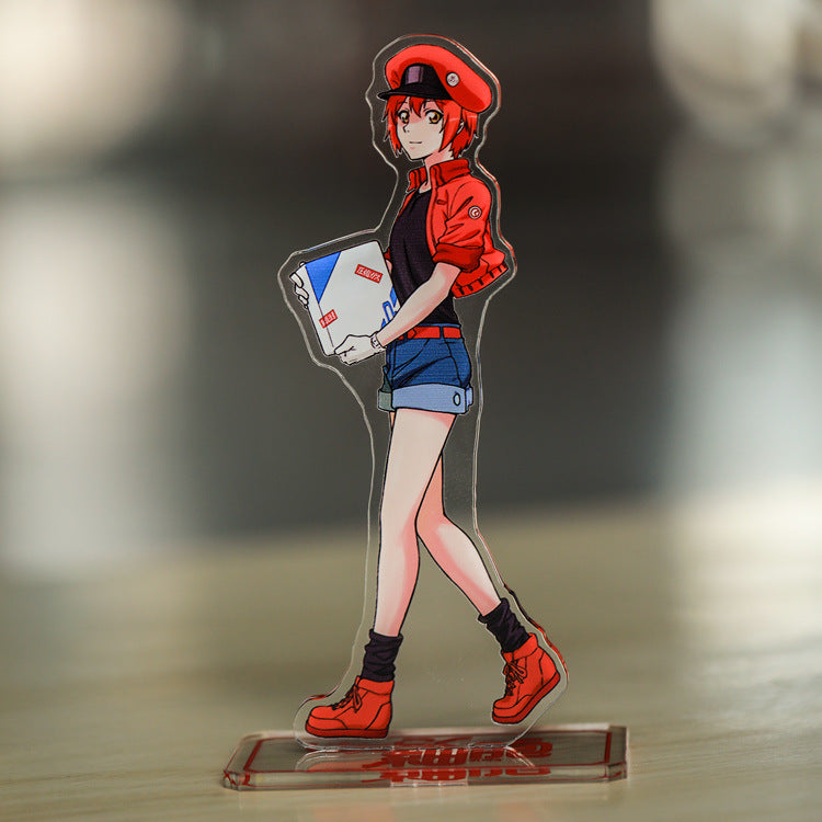 Cells at Work!! Acrylic Diorama A [Red Blood Cell & White Blood Cell  (Neutrophil) & Platelet] (Anime Toy) - HobbySearch Anime Goods Store