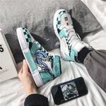 Load image into Gallery viewer, Demon Slayer Men Shoes Tanjirou Sneakers Anime Hip Hop Shoes Casual Shoes Giyuu Running Shoes Cosplay School Outdoor
