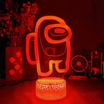 Load image into Gallery viewer, Friends Game Among us 3D Illusion Desktop Lamp Coffee Table Decor LED Sensor Lights Atmosphere Bedside Night Lamps
