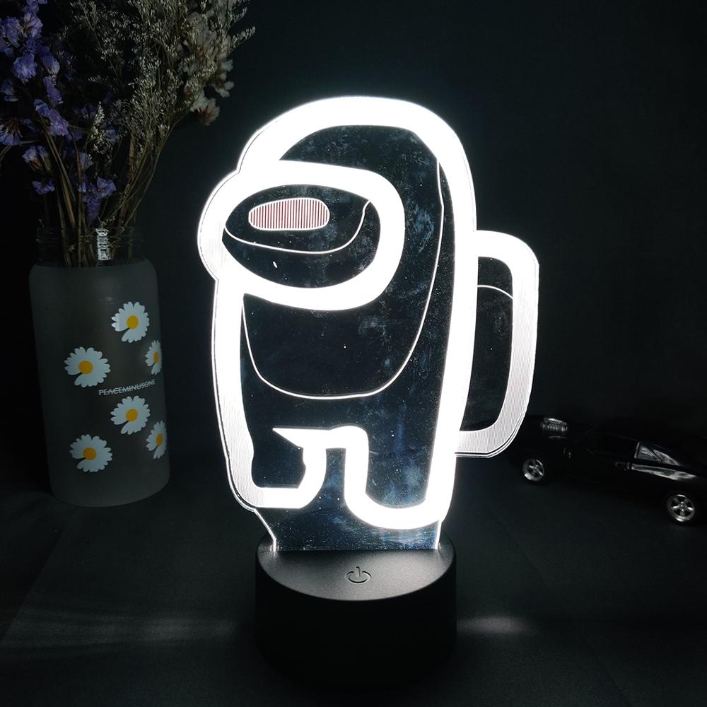 Friends Game Among us 3D Illusion Desktop Lamp Coffee Table Decor LED Sensor Lights Atmosphere Bedside Night Lamps