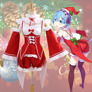 Re Zero Rem Christmas Cosplay Costume