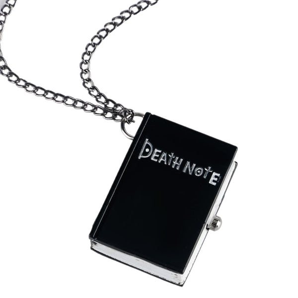 Japanese Death Note Shape Quartz Pocket Watch Necklace For Men