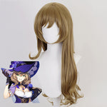 Load image into Gallery viewer, Lisa Genshin Impact Brown Wavy Long Role Play Heat Resistant Synthetic Hair Halloween Party Role Play Cosplay Wig Cap
