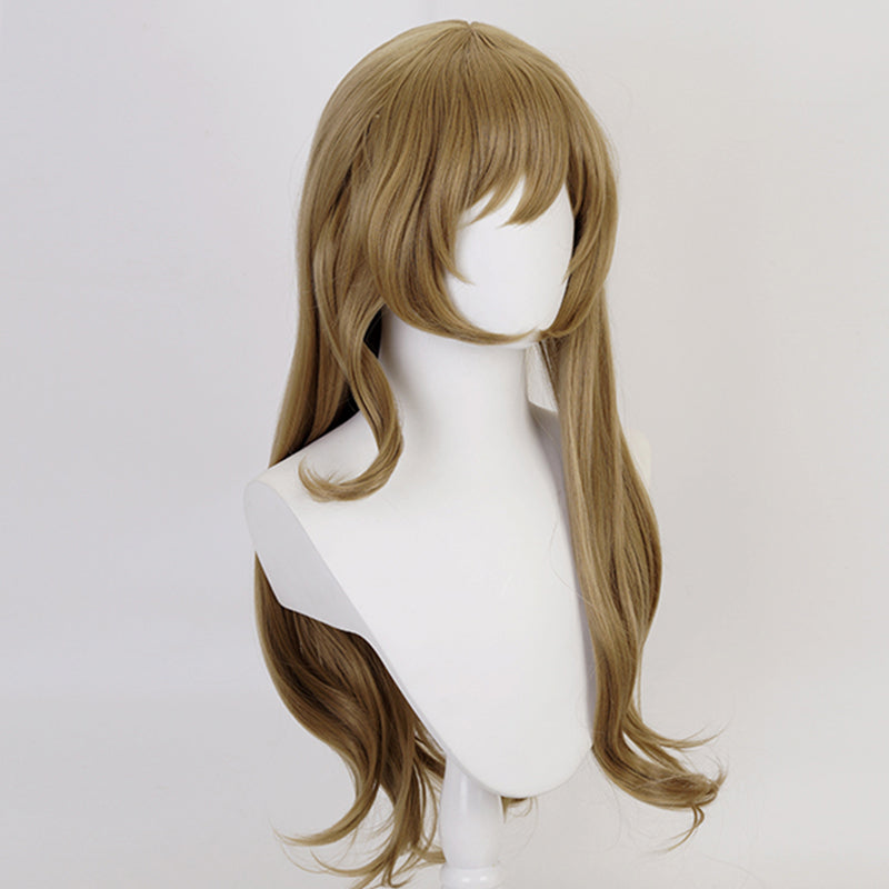 Lisa Genshin Impact Brown Wavy Long Role Play Heat Resistant Synthetic Hair Halloween Party Role Play Cosplay Wig Cap