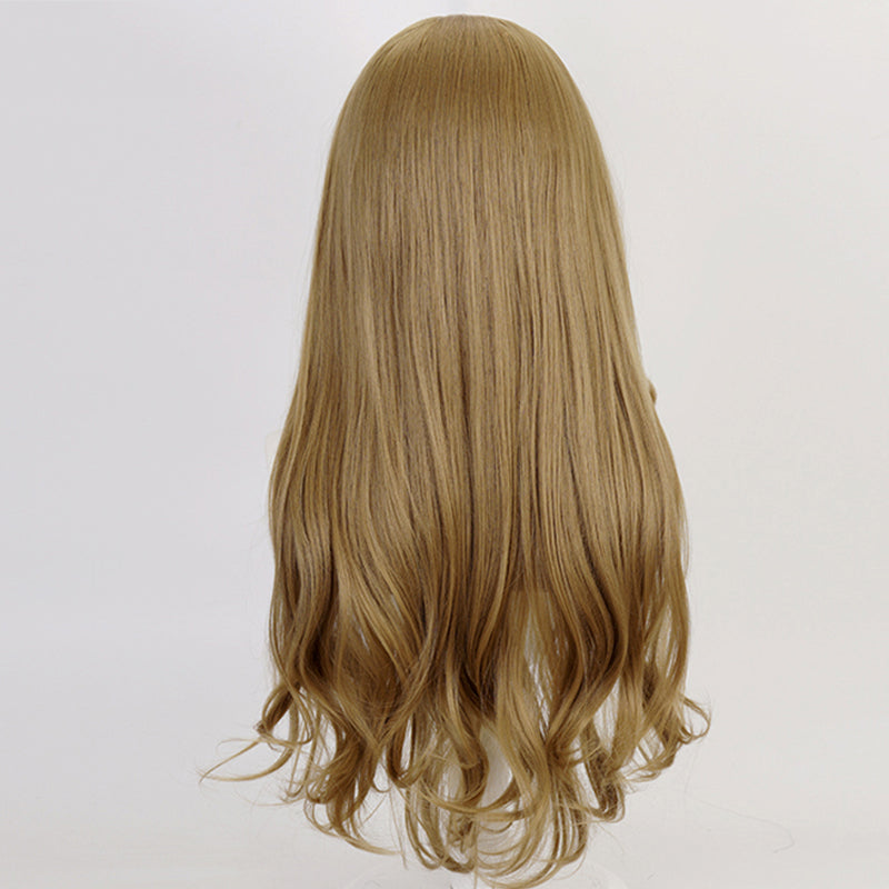 Lisa Genshin Impact Brown Wavy Long Role Play Heat Resistant Synthetic Hair Halloween Party Role Play Cosplay Wig Cap