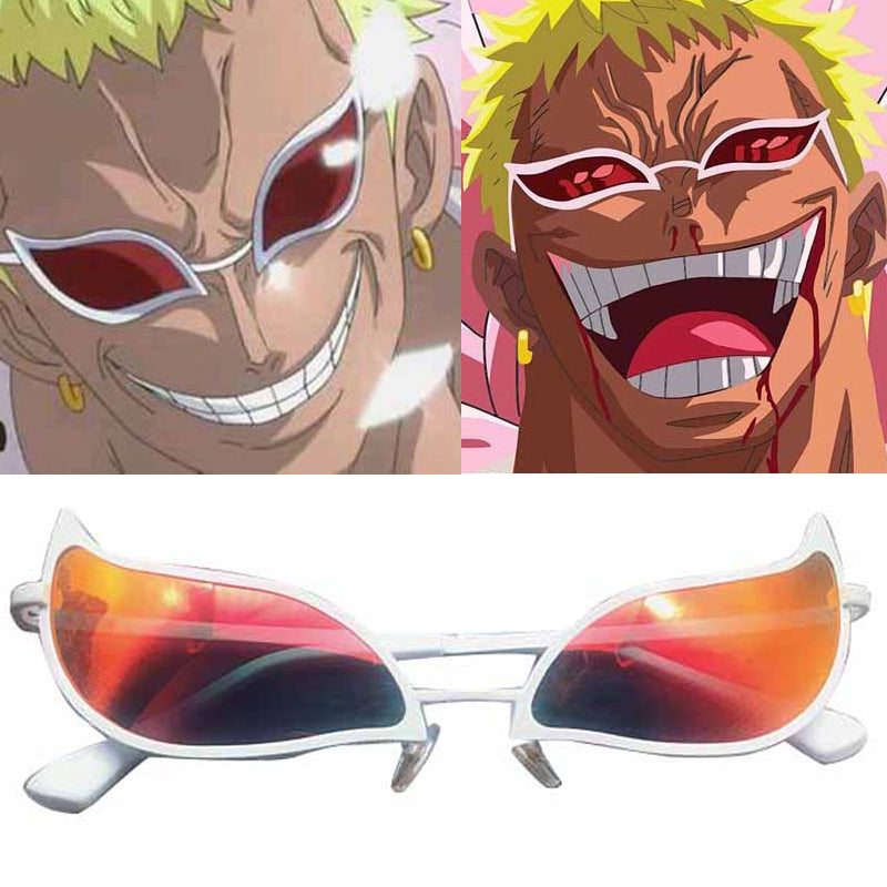 Anime One Piece Joker Donquixote Doflamingo Eyes Sunglasses Cosplay Glasses  Prop