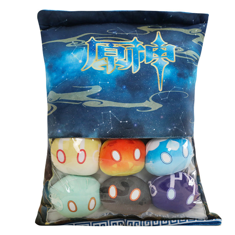Slimes Bag Game Genshin Impact Dolls Bouncing Bomb COS Anime Cartoon Pillow Plush Toy Birthday Gift Cosplay Slime Cute Gifts