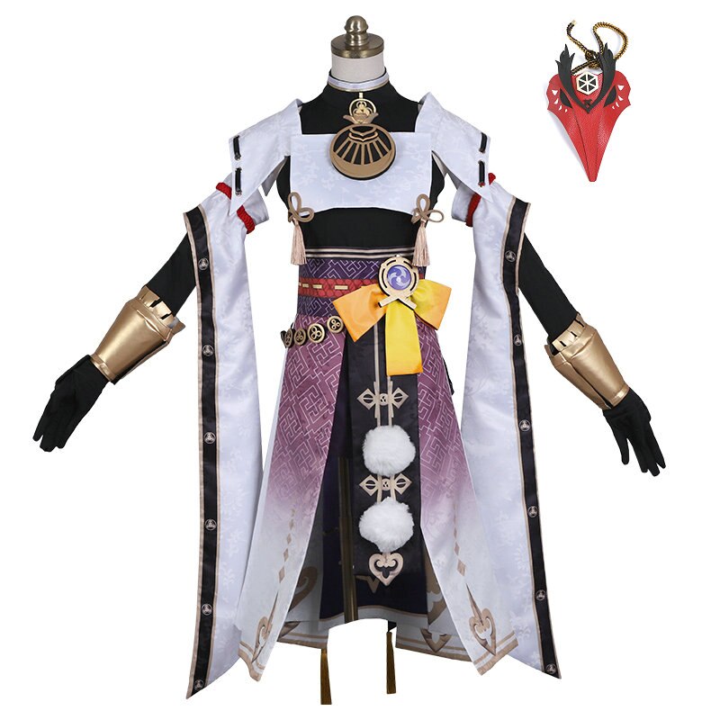 New Game Genshin Impact Kujou Sara Cosplay Costume Women Halloween Outfit