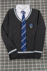 Gryffindor Slytherin Ravenclaw Hufflepuff Potter Sweater With Tie Shirt