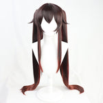 Load image into Gallery viewer, Genshin Impact HUTAO Wig Cosplay Gradient Brown 110CM Long Curly Ponytails Base Wig Twin Pigtails Heat Resistant Hair Role Play
