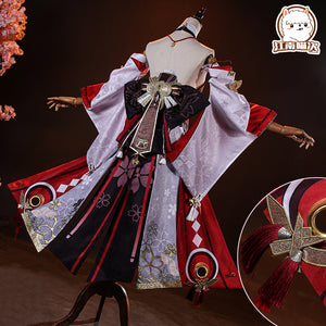 Genshin Impact Yae Miko Guuji Yae Cosplay Costume Genshin Deguisement Wig Dress Party Outfit Halloween Costumes