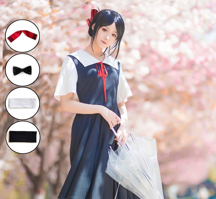 Kaguya-sama: Love Is War Shinomiya Kaguya Fujiwara Chika School Uniform Outfit Cosplay Costumes