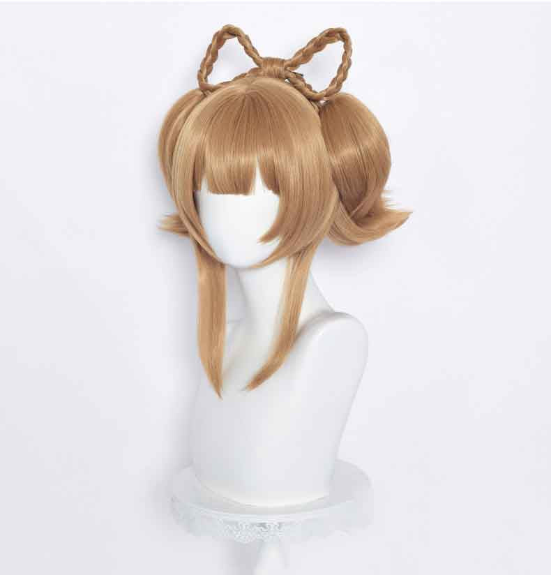 Genshin Impact Yaoyao Cosplay 40cm Wig Brown Wig Cosplay Anime Cosplay Wigs Heat Resistant Synthetic Wigs Halloween