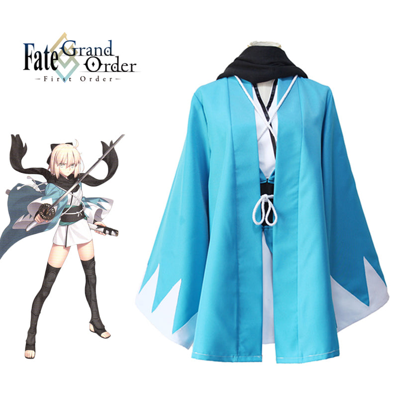 Okita Souji Cosplay Fate Grand Order FGO Sakura Saber Fate Stay Night Cosplay Costume