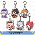 Load image into Gallery viewer, Game Genshin Impact Acrylic Keychain Mengpa Mondstadt Theme Cartoon Key Chain Cute Pendant Keyring Jewelry
