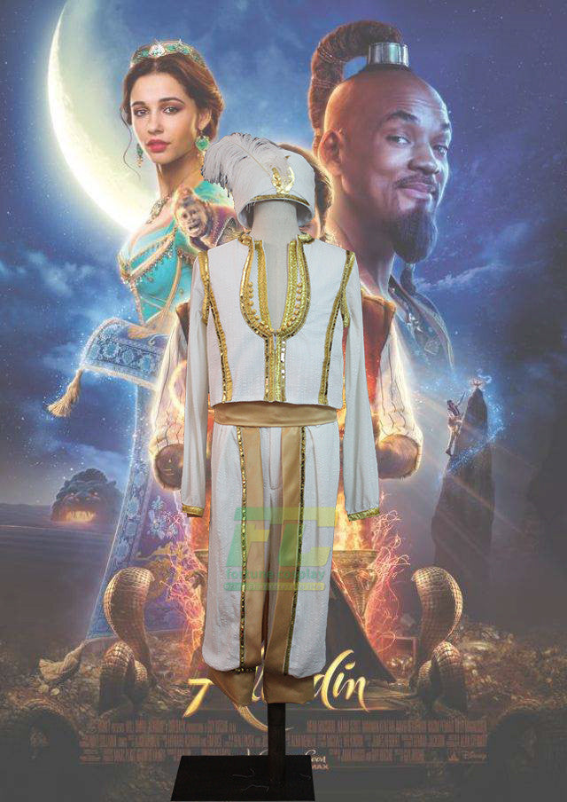 Free Shipping 2019 Movie Aladdin Lamp Prince Mena Massoud Cosplay Costume Custom Made
